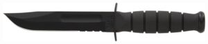 Ka-Bar Short Serrated Knife with 5.25" Carbon Steel Blade