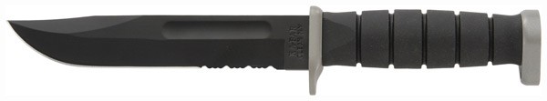 KA-BAR D2 Extreme Knife - 7" Serrated Carbon Steel Blade