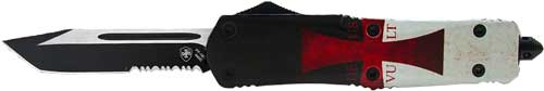 Templar Knife Large OTF - Flag 3.5" Black Tanto Serrated