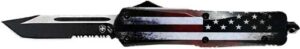 Templar Knife Large OTF 3.5" Tanto Serrated American Flag