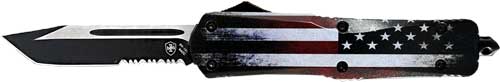 Templar Knife Large OTF 3.5" Tanto Serrated American Flag