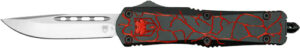 Cobratec Medium FS-3 OTF Knife - Fractured Black Red D2