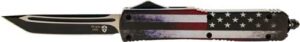 Templar Knife Slim OTF Black Tanto Patriotic Handle