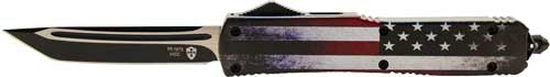 Templar Knife Slim OTF Black Tanto Patriotic Handle