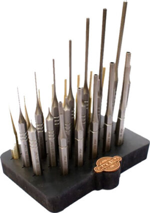 Grace USA 27-Piece Roll Pin Punch Set with Bench Block
