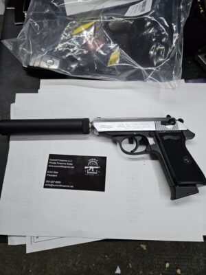 Walther PPK/S .22 LR with CMMG Zeroed Suppressor