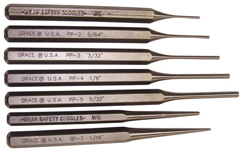 Grace USA 7-Piece Steel Punch Set for Gunsmithing