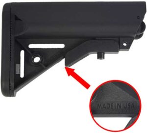 J&E SOPMOD AR15 Buttstock Black - Mil-Spec Adjustable