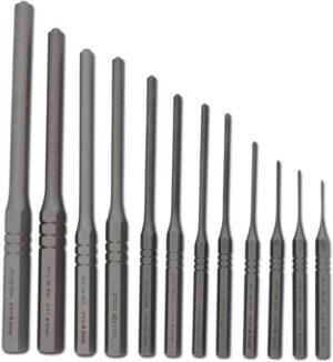 Grace USA 12-Piece Roll Pin Punch Set with Pouch