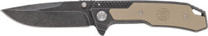 Smith & Wesson Stonewash Drop Point Pocket Knife - 3.6" Blade