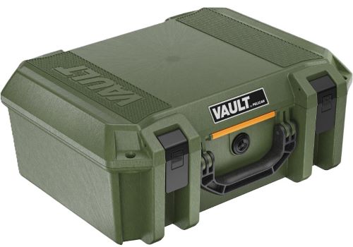 PELICAN VAULT V300 LARGE- - 5 PISTOL CSE PRE CUT FOAM ODG
