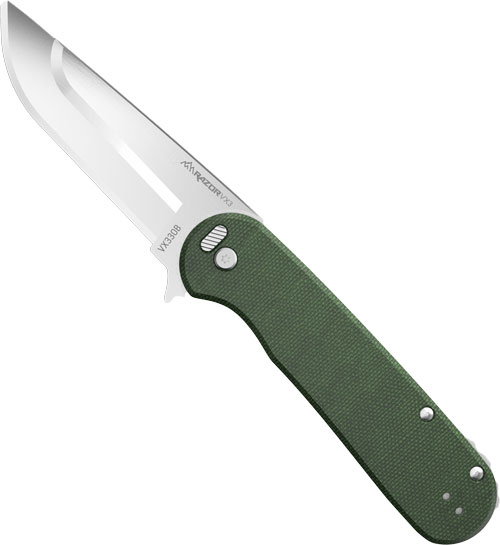 Outdoor Edge Razor VX3 3" Folding Knife - Green Micarta