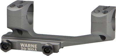 Warne X-SKEL 1" 20MOA Picatinny Mount - Tactical Gray
