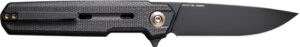 WE KNIFE NAVO 3.25" BLACK - CANVAS MICARTA STONEWASH