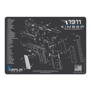KIMBER COMPACT & PRO SCHEMATIC PROMAT - CHARCOAL GRAY/CERUS BLUE