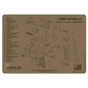 M&P SHIELD SCHEMATIC PROMAT - COYOTE TAN