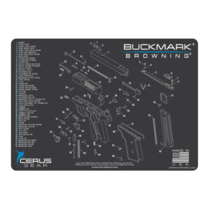 BROWNING BUCKMARK SCHEMATIC PROMAT - CHARCOAL GRE