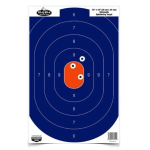 Birchwood Casey Dirty Bird Silhouette Target 12"x18" Blue/Orange 8/ct
