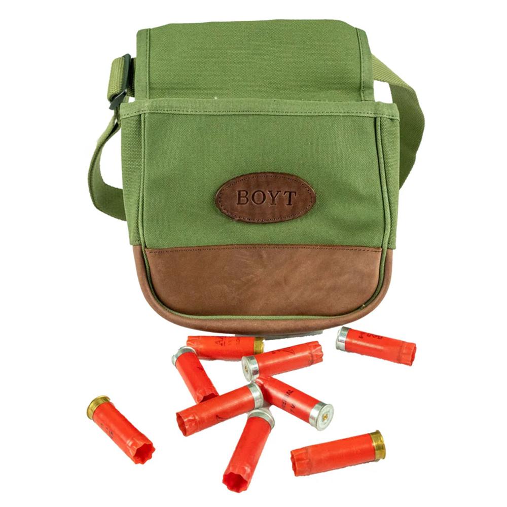 Boyt Signature Series Canvas and Leather Shell Pouch OD Green