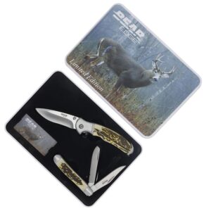 Bear & Son Edge Folding Knife Set - Delrin Stag Handle