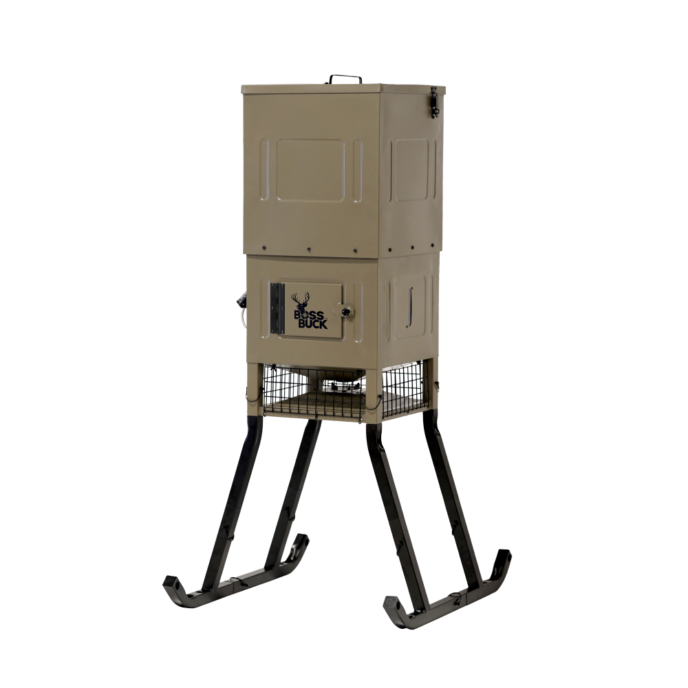 Boss Buck Fill Sled Feeder with Diverter Plate and Solar Panel 300lb