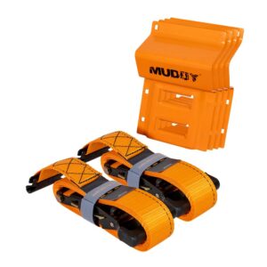 Muddy UTV Wheel Chock Tie-Down Kit - Orange 2 Pack