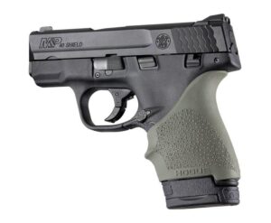 Hogue HandAll Beaver Tail Grip Sleeve OD Green for S&W M&P Shield, Ruger LC9, Glock 26/27