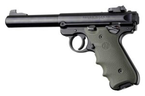 Hogue Ruger MKIV OD Green Rubber Grip with Finger Grooves