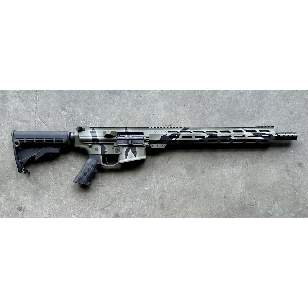 GLFA Tactical .308 Win Rifle - Green Camo, 16" Barrel