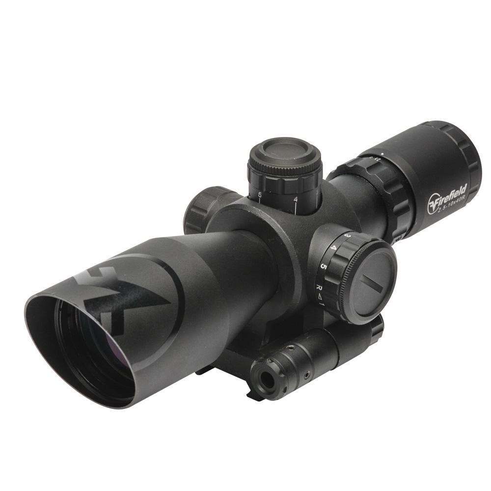 Firefield Barrage 2.5-10x40mm Rifle Scope with Red Laser