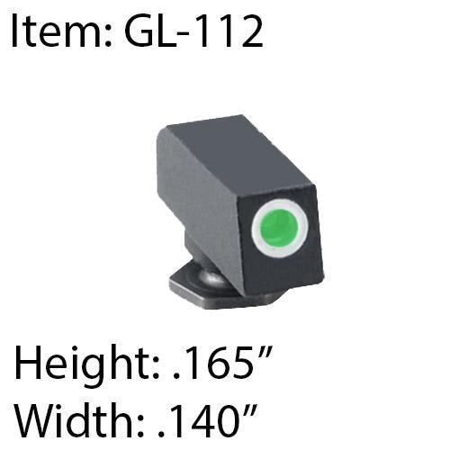 Ameriglo Tritium Night Sight Front - Green/White