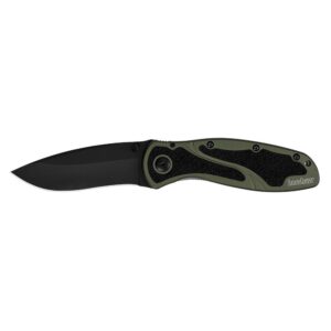 Kershaw Blur Olive Drab Folding Knife - 3.4" Blade