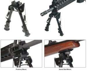 UTG Tactical OP Bipod 6.1-7.9" Aluminum/Steel Black