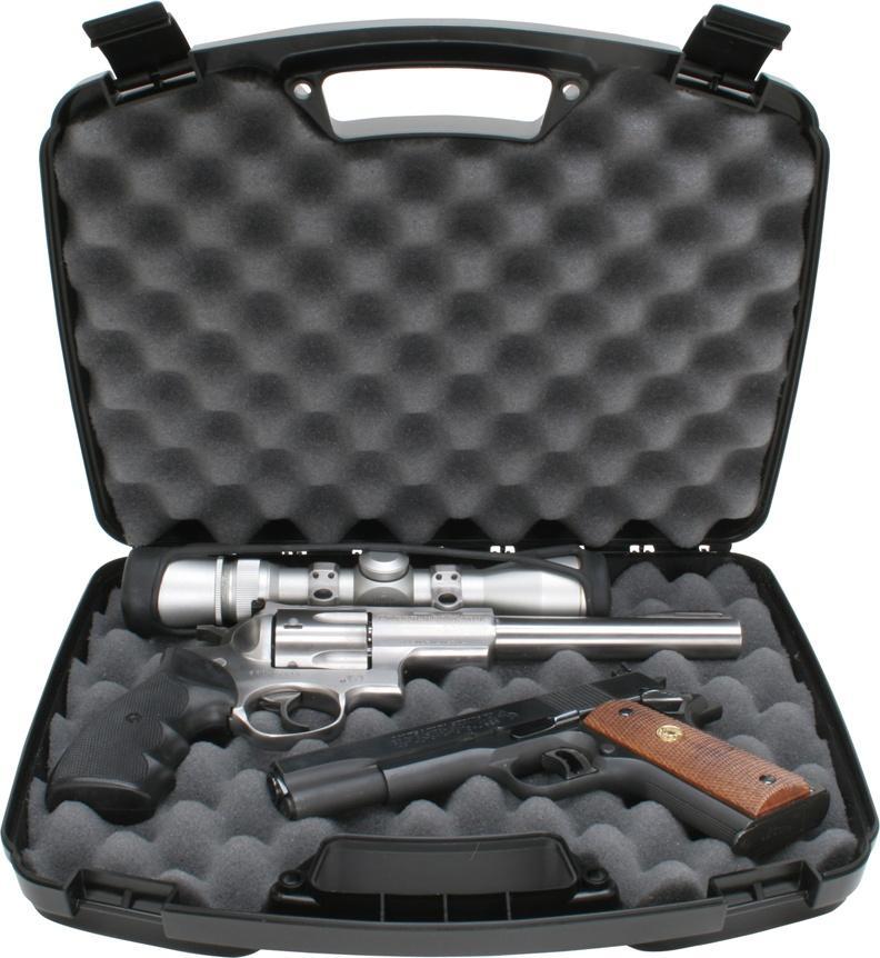 MTM Snap-Latch Two Pistol Case for 8-Inch Barrel - Black