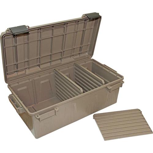 MTM Divided Ammo Crate Utility Box - Dark Earth