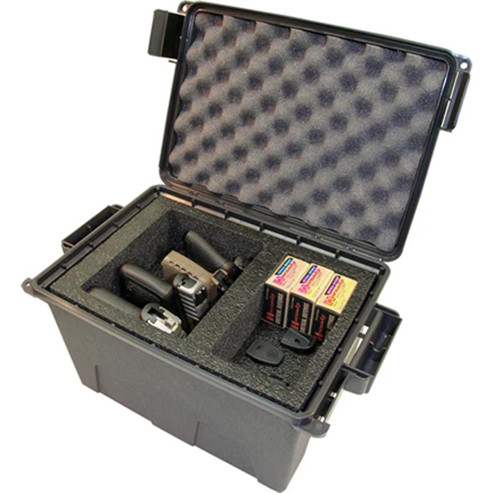 MTM Tactical Pistol Case - Fits 4 Handguns, Grey