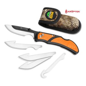 Outdoor Edge RazorCape Folding Knife 3" Drop Point Blades Orange