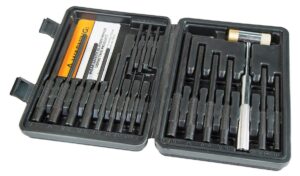 Wheeler Master Roll Pin Punch Set - 19 Pieces
