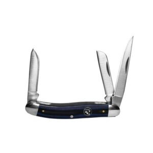 ABKT Cattleman Stockman 3-Blade Pocket Knife - Blue