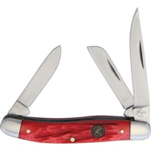 Roper Knives Stockman Chaparral Red Bone Pocket Knife