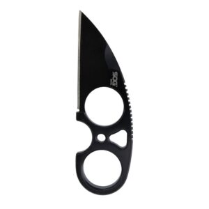 SOG Snarl Blackout Fixed Blade Knife 2.3" Sheepsfoot