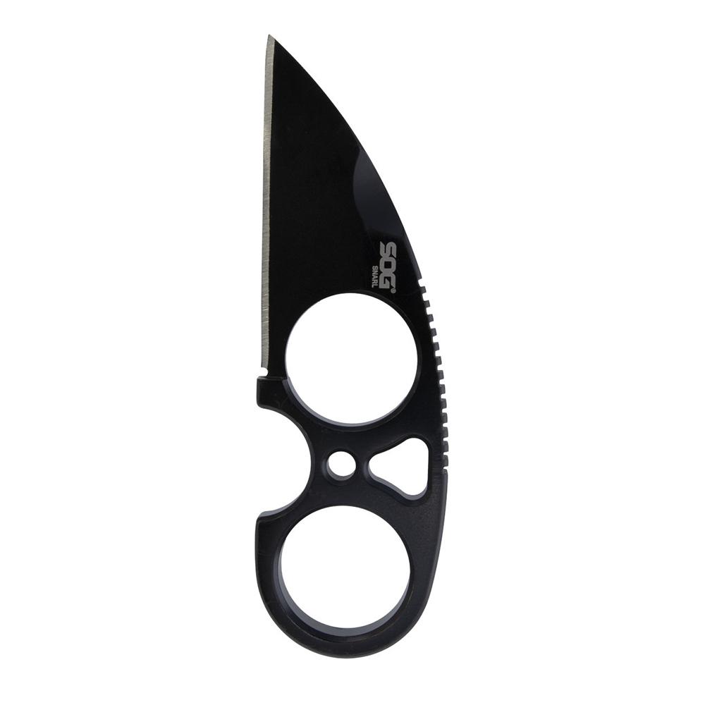 SOG Snarl Blackout Fixed Blade Knife 2.3" Sheepsfoot