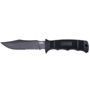 SOG Seal Pup Fixed Blade Knife 4.75" - Black with Sheath
