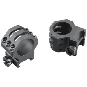 Weaver Six-Hole Picatinny Rings 1" High Matte Black