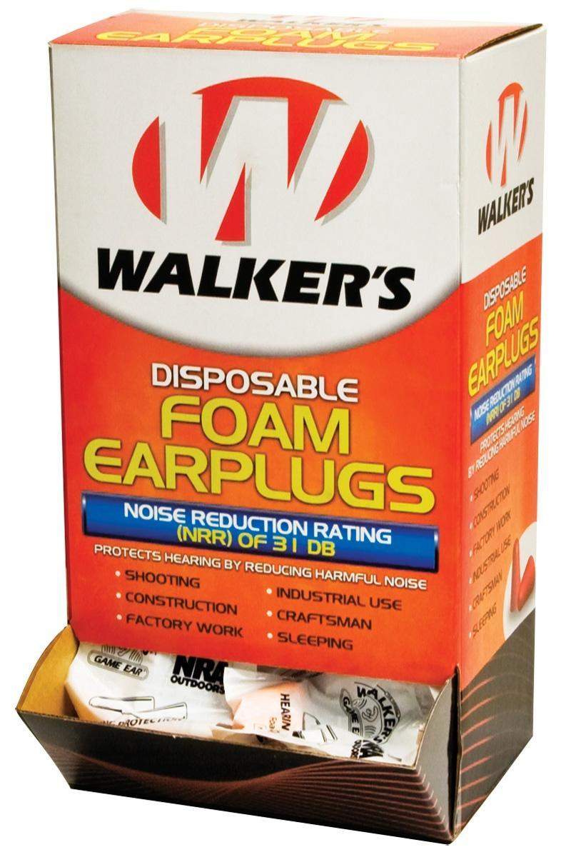 Walker's Foam Ear Plugs - 200 Pairs for Hearing Protection
