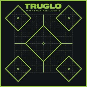 TRUGLO TRU-SEE Self Adhesive Targets - 5 Diamond 12x12 Green 12 Pack