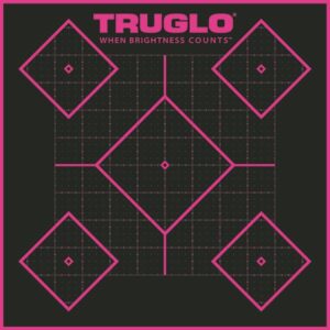 Truglo Tru-See Splatter Target 5 Diamond 12x12 6 Pack Pink