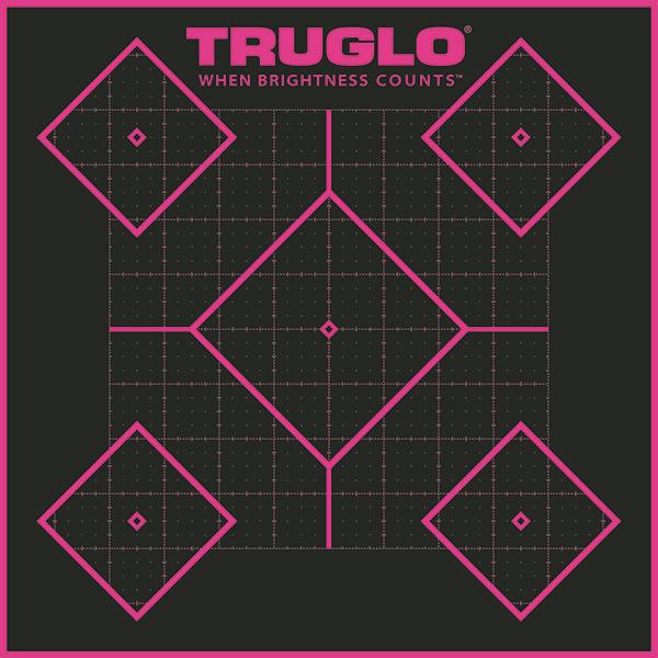 Truglo Tru-See Splatter Target 5 Diamond 12x12 6 Pack Pink