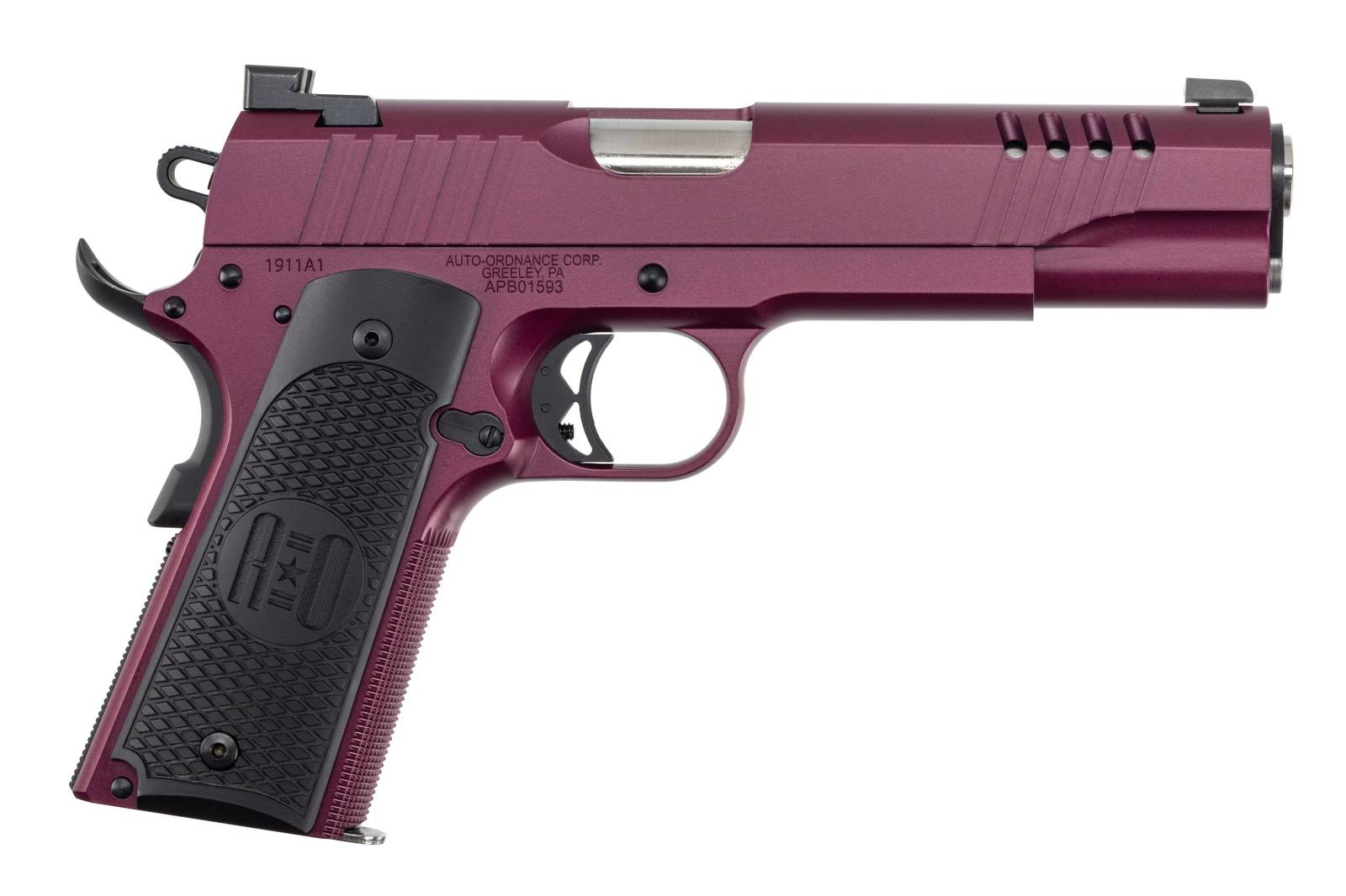 Auto-Ordnance 1911A1 .45 ACP Pistol - Black Cherry