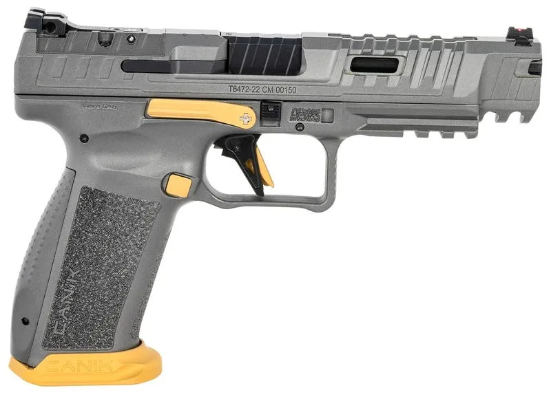 Canik SFx Rival 9mm Pistol, Gray, 5.2" Barrel, 2-18rd Mags